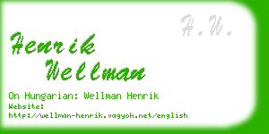 henrik wellman business card